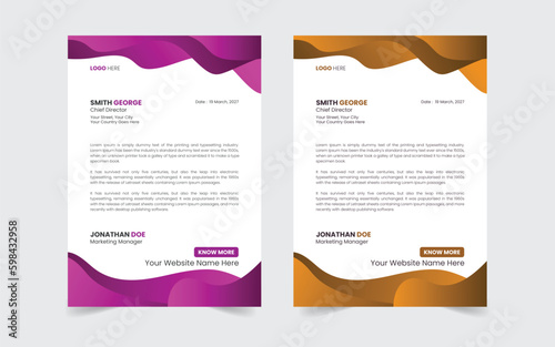The Best And Most Exceptional, Wonderful Letterhead Design Template.  Modern Letterhead template. Flyer, Social Media, Email signature.
