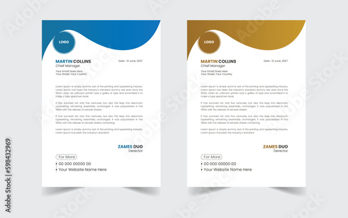 The Best And Most Exceptional, Wonderful Letterhead Design Template.  Modern Letterhead template. Flyer, Social Media, Email signature.
