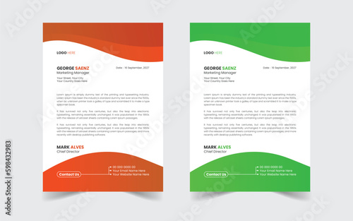 The Best And Most Exceptional, Wonderful Letterhead Design Template.  Modern Letterhead template. Flyer, Social Media, Email signature.
