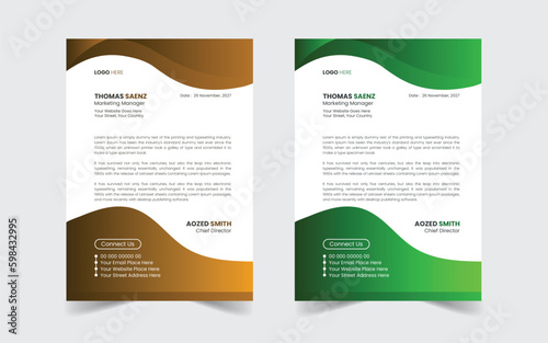 The Best And Most Exceptional, Wonderful Letterhead Design Template.  Modern Letterhead template. Flyer, Social Media, Email signature.
