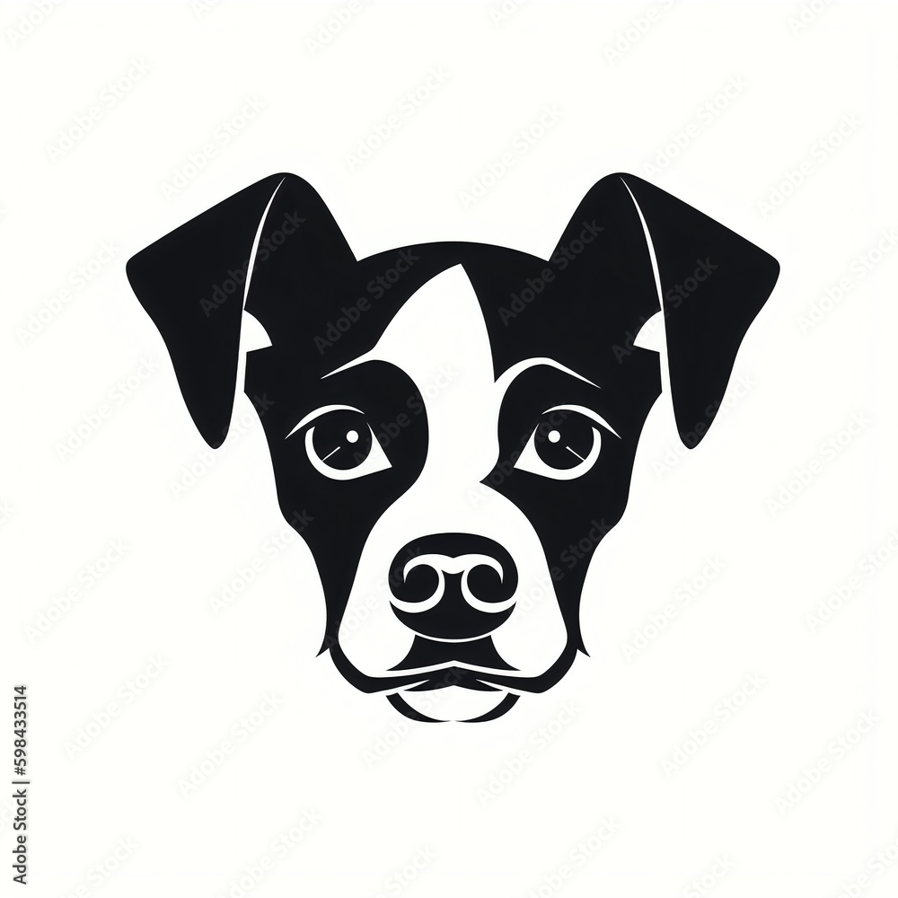 dog face silhouette - isolated vector illustration on white background for logo, graphic design, advertising, and marketing. generative ai dog face silhouette - isolated vector illustration on white background for logo, graphic design, advertising, and marketing. generative ai
