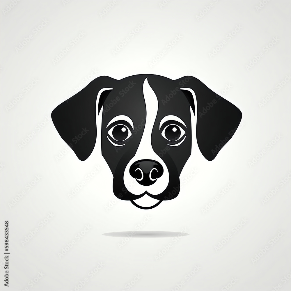 dog face silhouette - isolated vector illustration on white background for logo, graphic design, advertising, and marketing. generative ai dog face silhouette - isolated vector illustration on white background for logo, graphic design, advertising, and marketing. generative ai