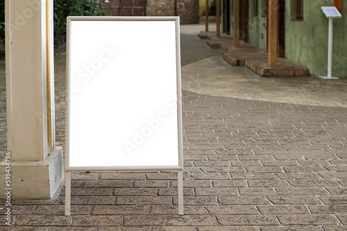 Blank signboard in amusemen...
