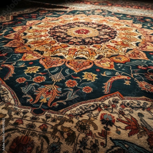 A old persian rug ai, ai generative, illustration