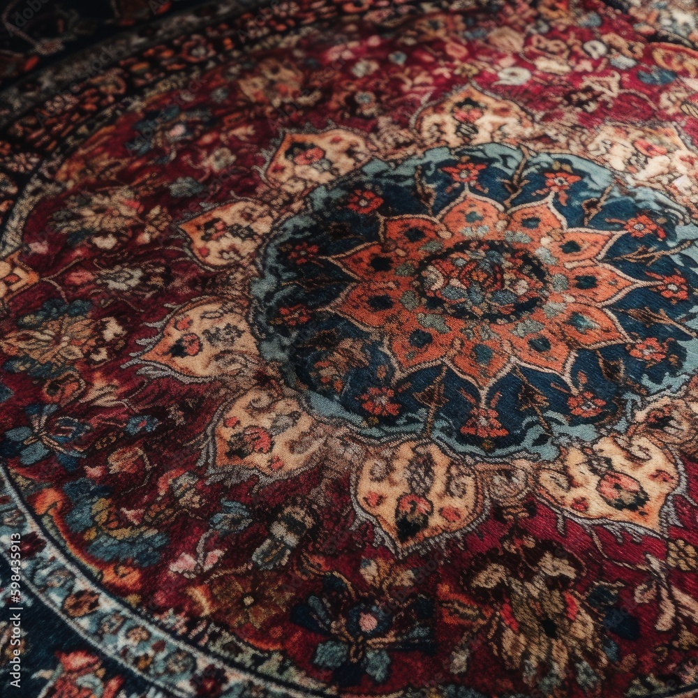 A old persian rug ai, ai generative, illustration