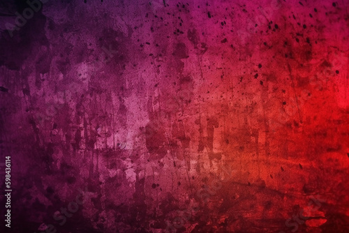 Aged effect overlay. Old film texture. Purple red gradient background with dust scratches. AI generative