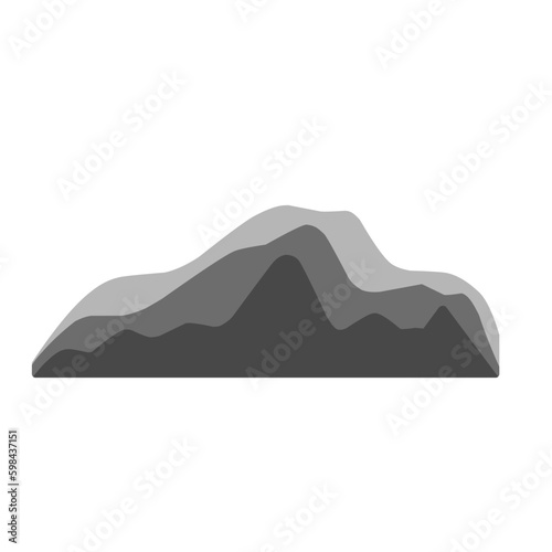 Seamless minimalist mountain vector pattern