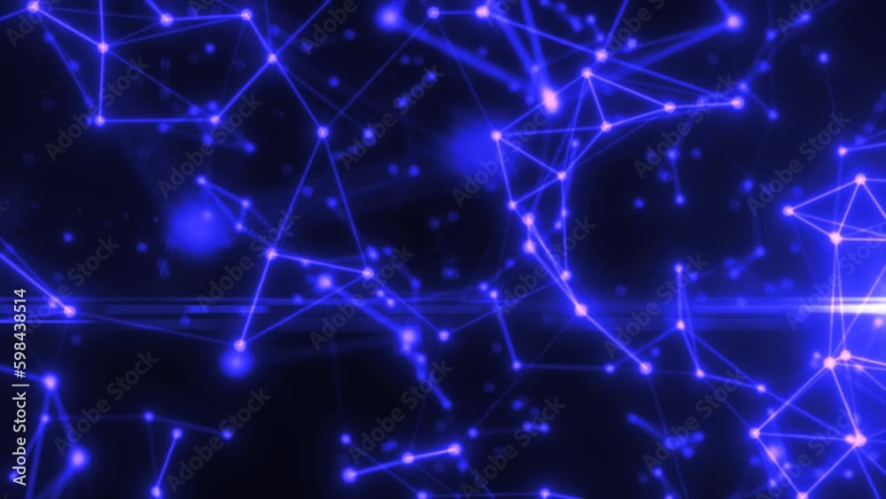Abstract blue energy lines plexus triangles magical bright glowing futuristic hi-tech background, 4k video, 60 fps Abstract blue energy lines plexus triangles magical bright glowing futuristic hi-tech background, 4k video, 60 fps