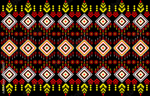 Ethnic design abstract background. Seamless pattern in tribal, folk embroidery, chevron art design. Aztec geometric art ornament print.Design for carpet, wallpaper, clothing, wrapping, fabric, cover
