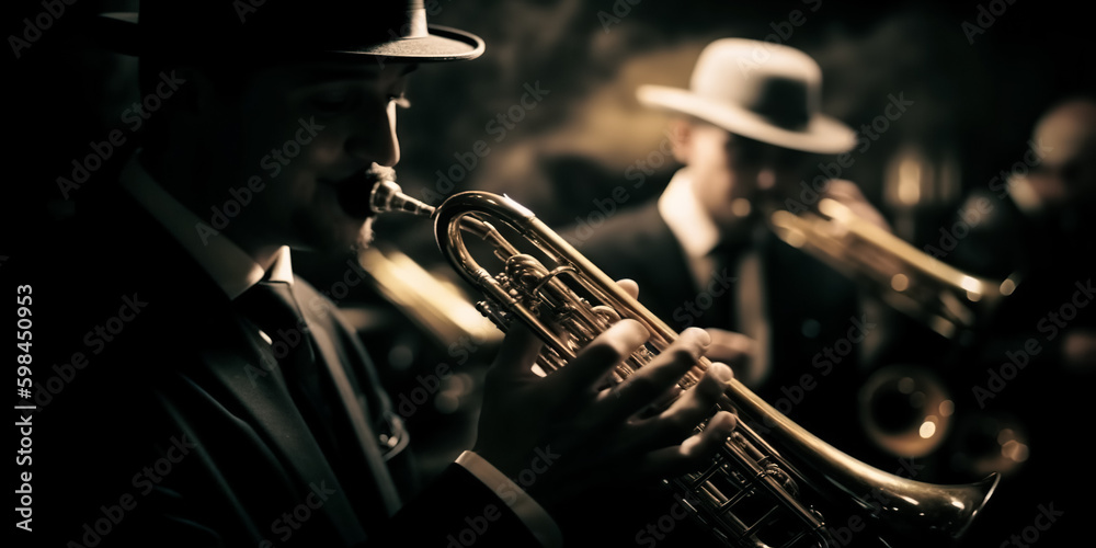 Obraz premium Jazz Band playing on Stage