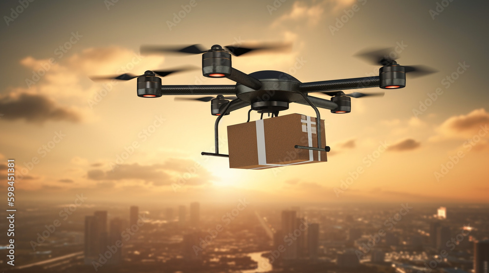 futuristic dron delivery futuristic dron delivery