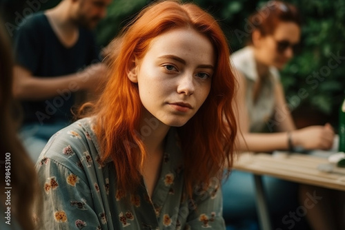 young adult woman or teenag...