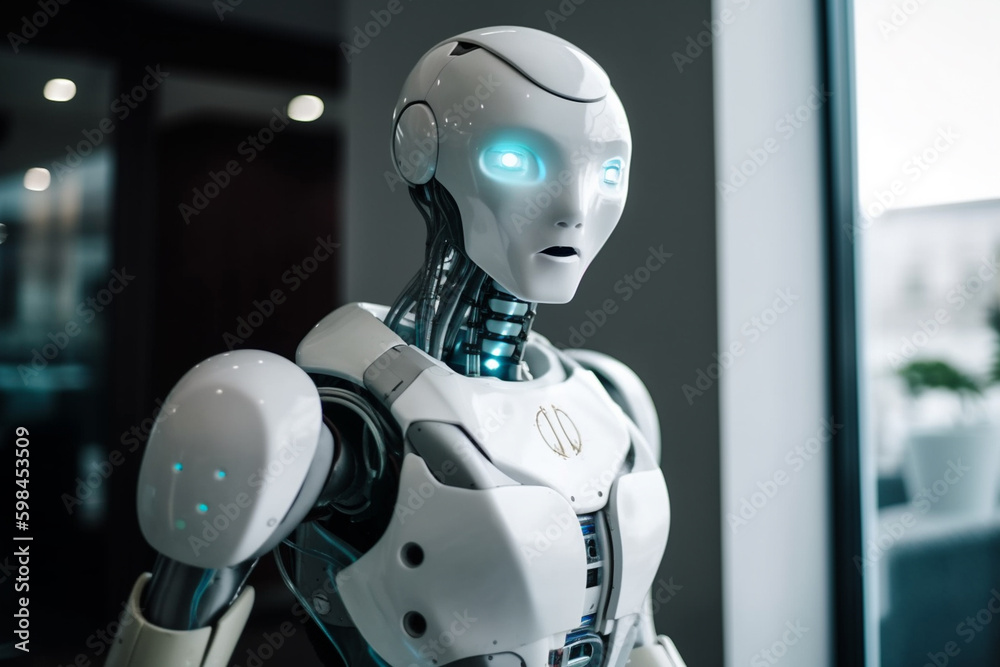 robot humanoid android robot with artificial intelligence. Generative AI robot humanoid android robot with artificial intelligence. Generative AI