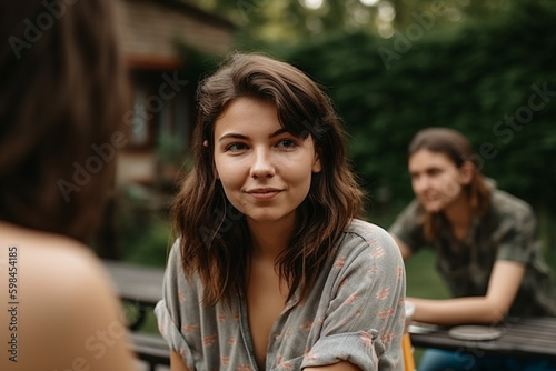 young adult woman or teenag...