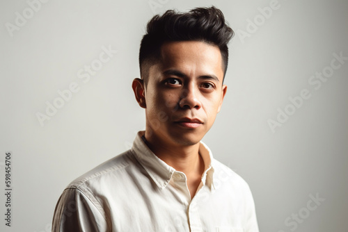 young adult man portrait. Generative AI