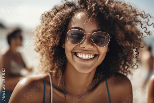 smile young adult woman on ...