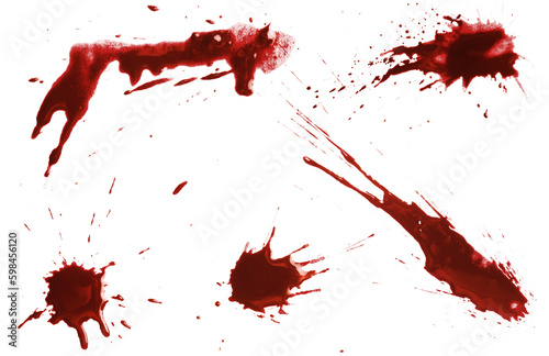 Obraz na plátně Blood drops cut out