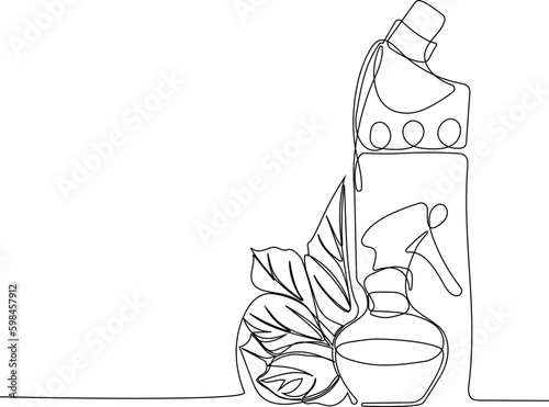 Home cleaning service landing page design concept, illustration of janitors with cleaning tools. Vector illustration Generative AI