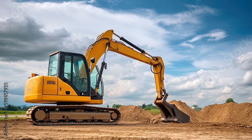 excavator on a site