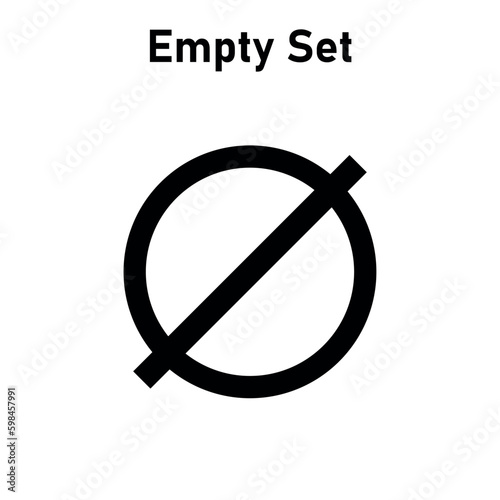 Free Download Empty set or null set or slashed zero icon symbol in mathematics. mathematics resources for teachers. Vector illustration isolated on white background. - GFXLoad