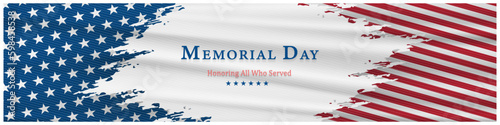 vector illustration for memorial day background, honoring all who served posters