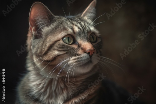 Close-up portrait of a beautiful cat. AI generated, human enhanced © top images
