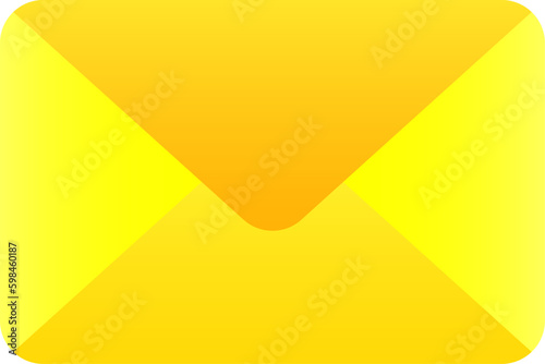 Free Download Envelope Email Icon In Yellow Gradient Color For Notification Message
 - GFXLoad