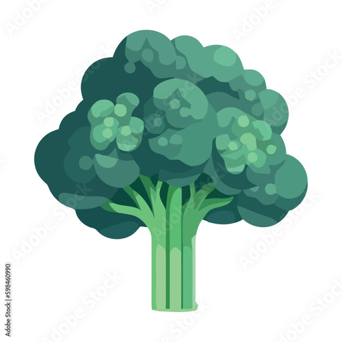 Healthy green vegetable broccoli Generative AI