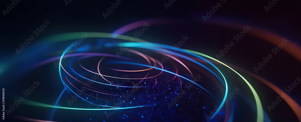 Obraz premium Modern digital abstract 3D background. Copy space. Based on Generative AI