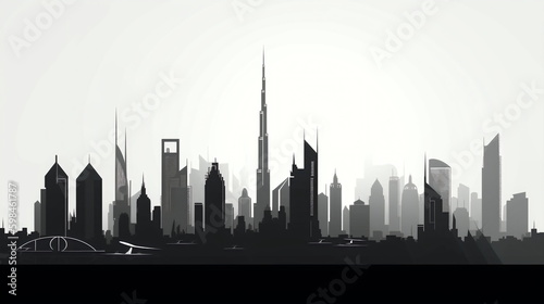 city silhouette - isolated vector illustration on white background for logo  graphic design  advertising  and marketing. generative ai