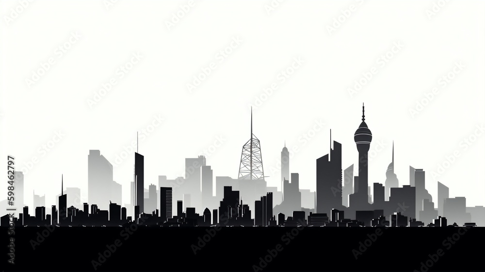 Naklejka premium Mumbai city isolated vector illustration on white background for logo, graphic design, advertising, and marketing. generative ai