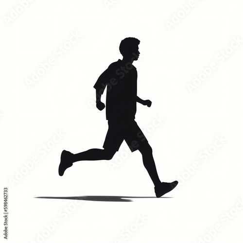 silhouette of walking man isolated vector illustration on white background for logo, graphic design, advertising, and marketing. generative ai