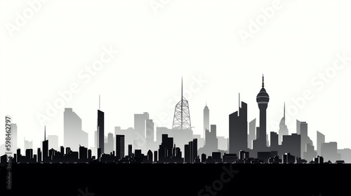 Mumbai city isolated vector illustration on white background for logo  graphic design  advertising  and marketing. generative ai