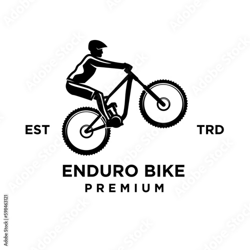 Enduro downhill Bike mtb icon design logo template