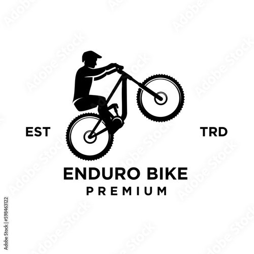 Enduro downhill Bike mtb icon design logo template