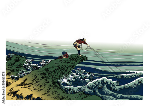 浮世絵　鵜飼い　その3
