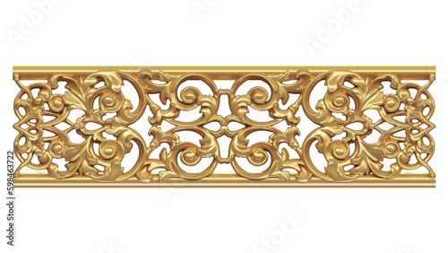 golden crown isolated on white background, detailed ornament for graphic design purposes 