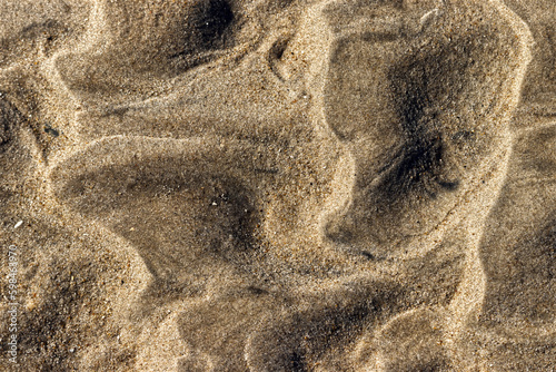 Sand grains ont he beach captured in detail - Assateague, MD, USA