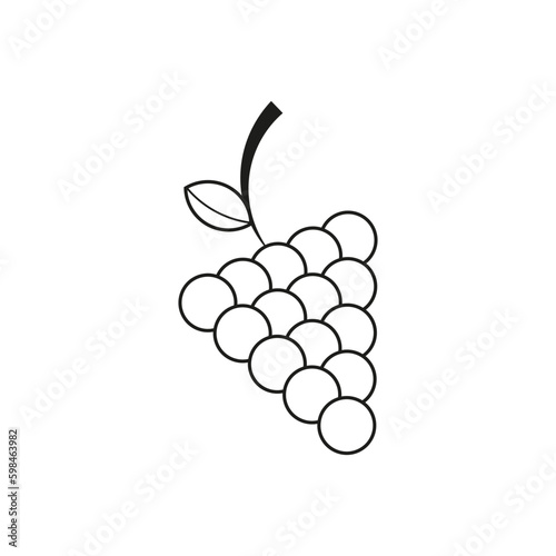 Grape bunch icon. Vector illustration. 
