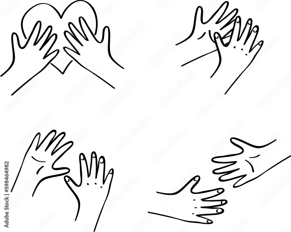 vetor-de-kids-hands-interans-set-holding-heart-reaching-out-to-each