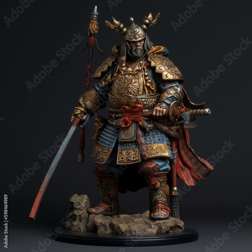 statuette of a Japanese samurai