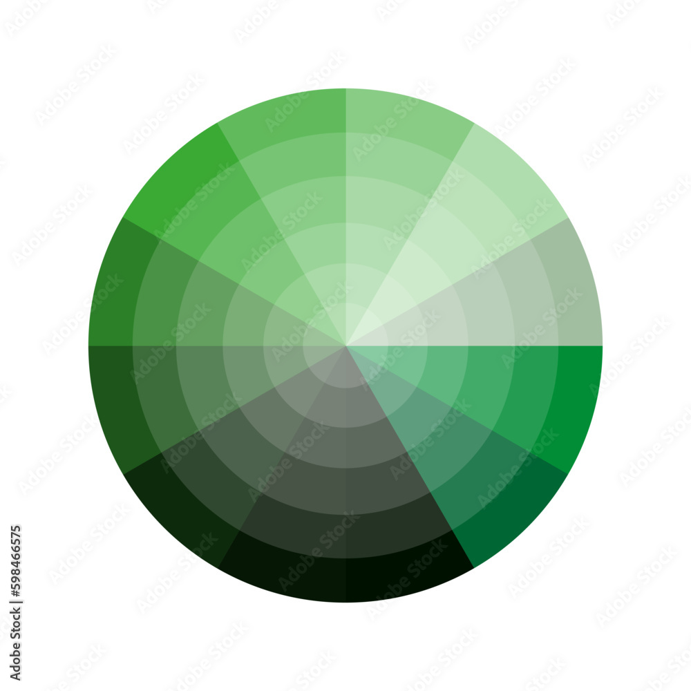 Fototapeta premium green circular palette. Gradient circle background. Graphic element. Rainbow gradient. Design icon. Vector illustration. 