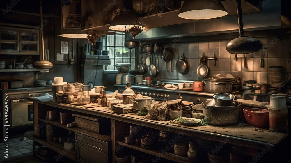 Chinese kitchen. Generative AI Chinese kitchen. Generative AI