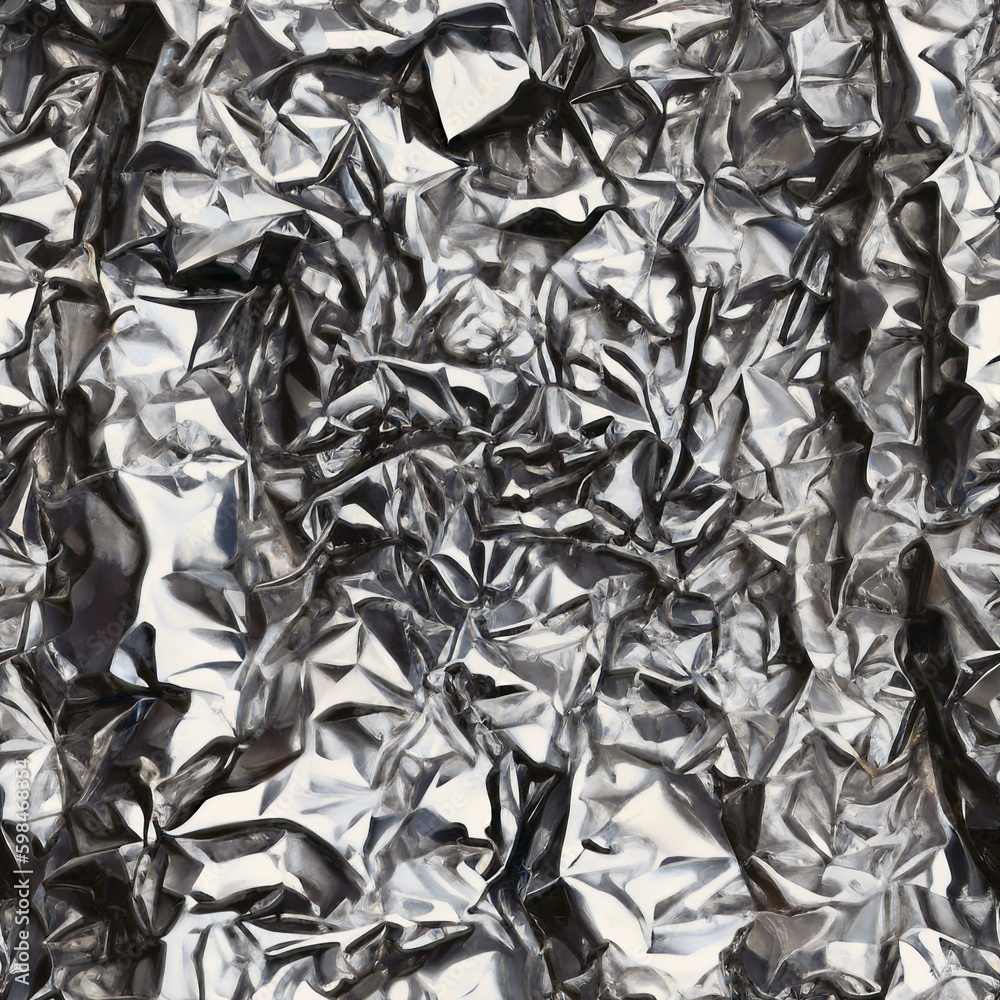 Silver aluminum foil, 4096x4096px