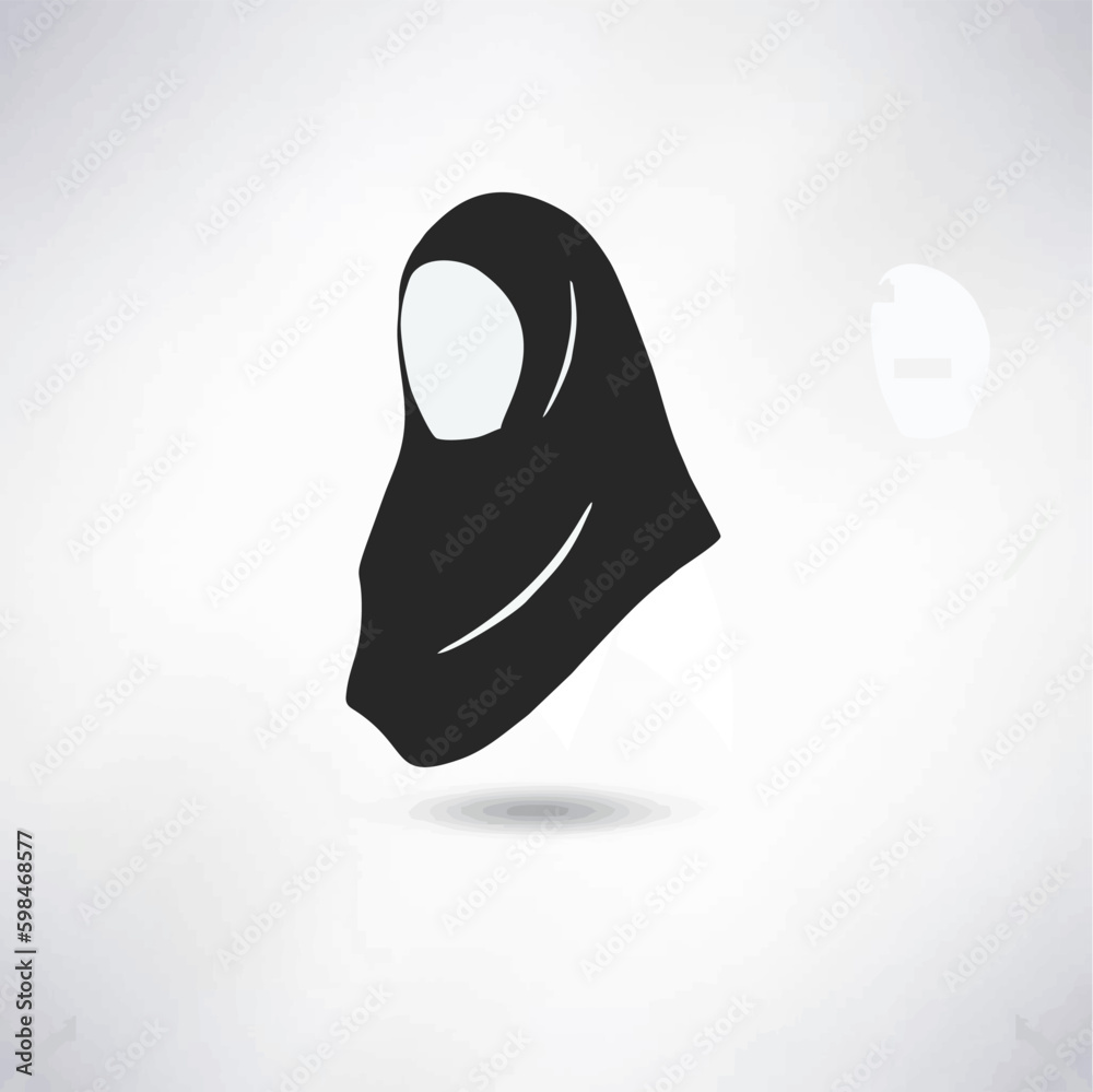 Women wearing hijab icon. Avatar icon in flat style. Muslim woman ...