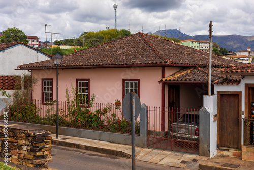 Typical houses on Antônio Pacheco Street in Vila do Carmo photo