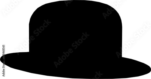 Vector illustration of a bowler hat, perfect for icons or use for clothing and fashion businesses