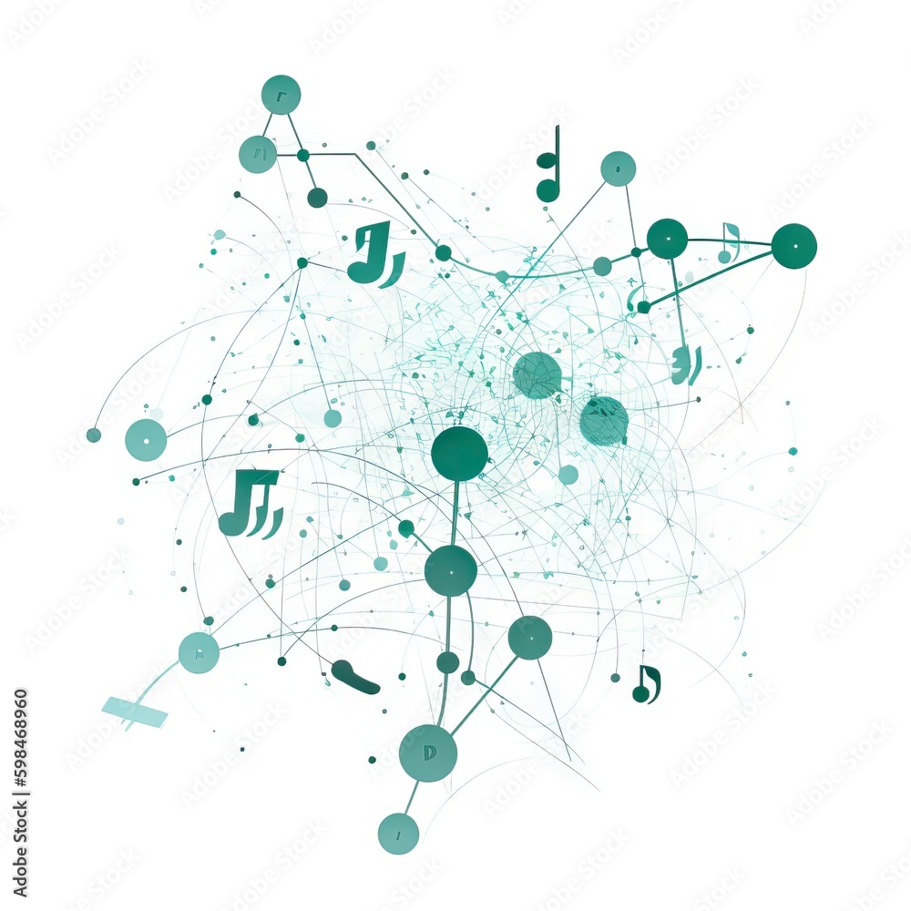 Conceptual image of connecting points in a universe, lines and dots forming a pattern, like a network for business and contacts, generative ai Conceptual image of connecting points in a universe, lines and dots forming a pattern, like a network for business and contacts, generative ai