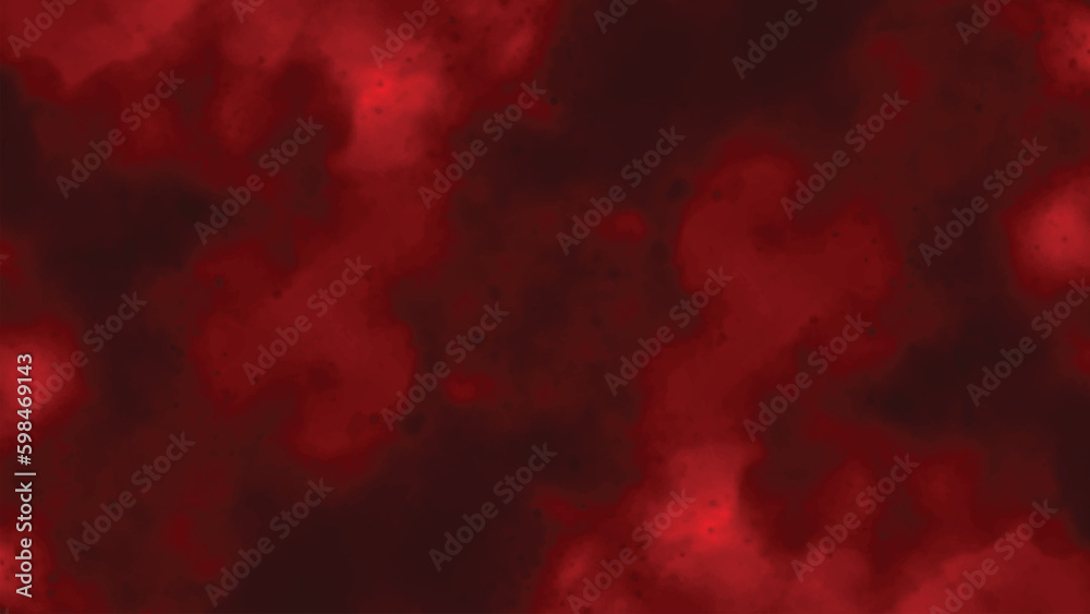 Abstract red background with black grunge background. Beautiful dark red vector watercolor spot hand painted background.