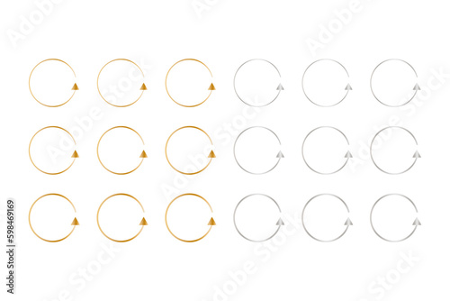 Circular arrows. Motion icon set. Vector illustration. 